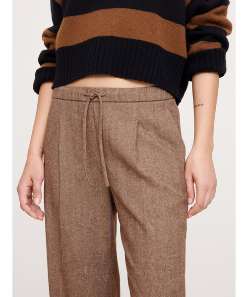 Banana Republic（バナナリパブリック）の「ワイドレッグ フランネル ドローストリング プルオンパンツ（その他パンツ・レディース・チェック/ブラウン/マルチ・M/S/L/XS）」の15枚目の写真