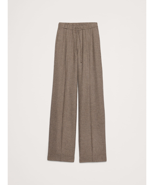 Banana Republic（バナナリパブリック）の「ワイドレッグ フランネル ドローストリング プルオンパンツ（その他パンツ・レディース・チェック/ブラウン/マルチ・M/S/L/XS）」の14枚目の写真
