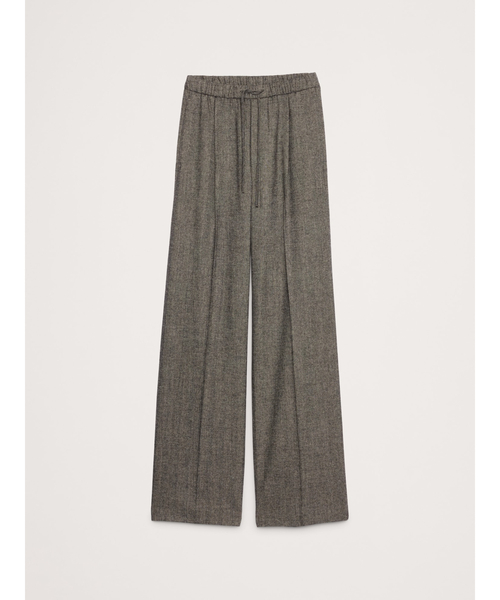 Banana Republic（バナナリパブリック）の「ワイドレッグ フランネル ドローストリング プルオンパンツ（その他パンツ・レディース・チェック/ブラウン/マルチ・M/S/L/XS）」の13枚目の写真