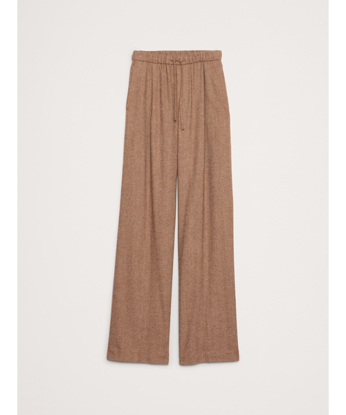 Banana Republic（バナナリパブリック）の「ワイドレッグ フランネル ドローストリング プルオンパンツ（その他パンツ・レディース・チェック/ブラウン/マルチ・M/S/L/XS）」の12枚目の写真