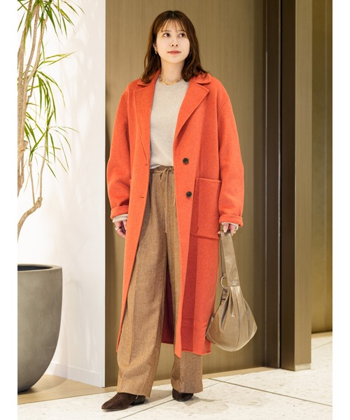 Banana Republic（バナナリパブリック）の「ワイドレッグ フランネル ドローストリング プルオンパンツ（その他パンツ・レディース・チェック/ブラウン/マルチ・M/S/L/XS）」の11枚目の写真