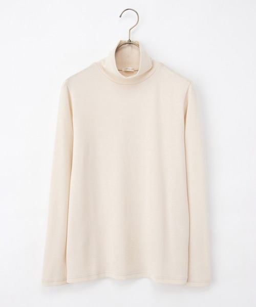 Honeys(ハニーズ)の「あったかタートルネック(Tシャツ/カットソー・レディース・オートミール/ブルー系1/ピンク系1/杢グレー/ブラウン系1・LL/L/S/M)」の22枚目の写真