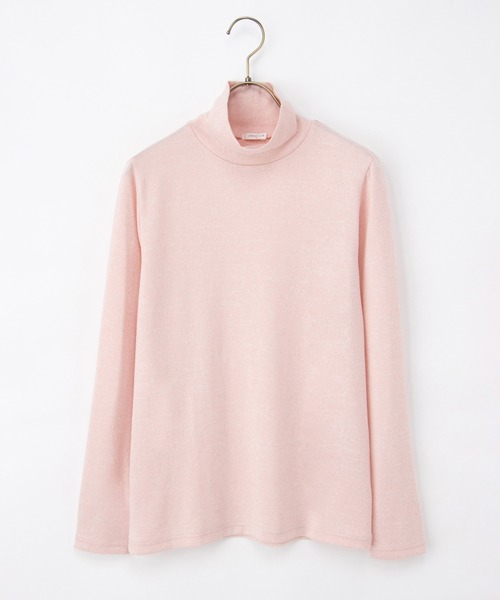 Honeys(ハニーズ)の「あったかタートルネック(Tシャツ/カットソー・レディース・オートミール/ブルー系1/ピンク系1/杢グレー/ブラウン系1・LL/L/S/M)」の18枚目の写真