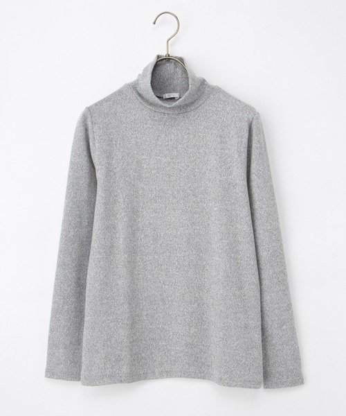 Honeys(ハニーズ)の「あったかタートルネック(Tシャツ/カットソー・レディース・オートミール/ブルー系1/ピンク系1/杢グレー/ブラウン系1・LL/L/S/M)」の16枚目の写真
