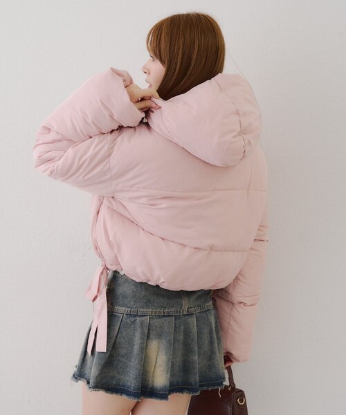 Another Branch olive des olive（アナザーブランチオリーブデオリーブ）の「2WAYリボン中綿ブルゾン（ブルゾン・レディース・ミント/ピンク/オフホワイト/ブラック/サックスブルー・FREE）」の13枚目の写真