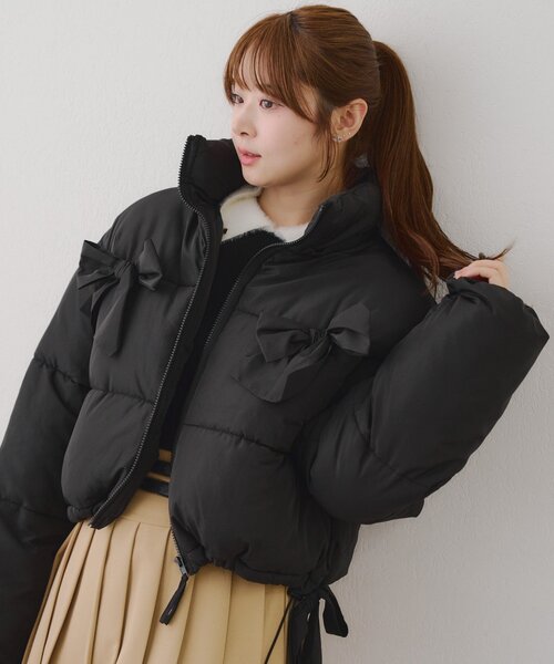 セール】2WAYリボン中綿ブルゾン（ブルゾン）｜Another Branch olive