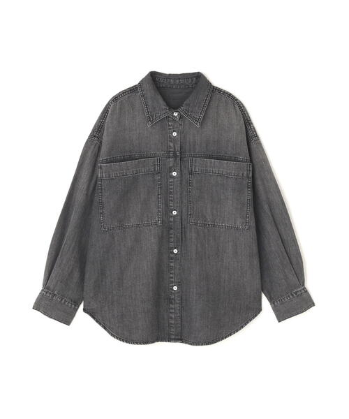 N.（N. Natural Beauty Basic）（エヌエヌナチュラルビューティーベーシック）の「デニムオーバーシャツ（シャツ/ブラウス・レディース・ブラック/ブルー/キャメル・MEDIUM）」の4枚目の写真