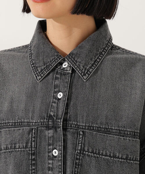 N.（N. Natural Beauty Basic）（エヌエヌナチュラルビューティーベーシック）の「デニムオーバーシャツ（シャツ/ブラウス・レディース・ブラック/ブルー/キャメル・MEDIUM）」の15枚目の写真
