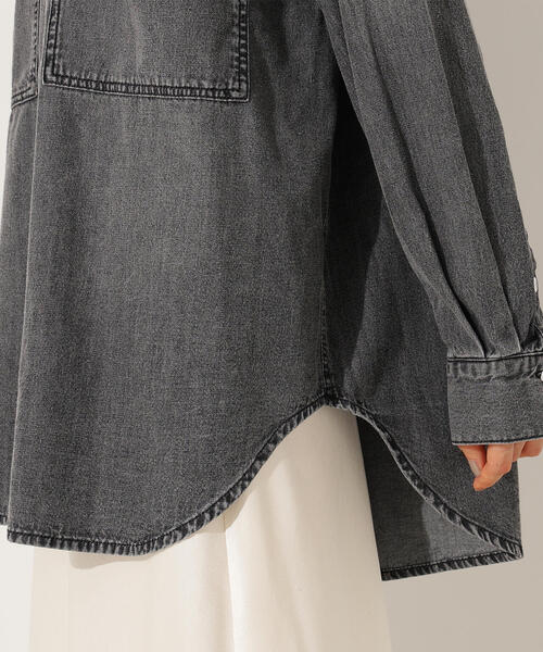 N.（N. Natural Beauty Basic）（エヌエヌナチュラルビューティーベーシック）の「デニムオーバーシャツ（シャツ/ブラウス・レディース・ブラック/ブルー/キャメル・MEDIUM）」の19枚目の写真