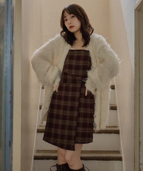 check mini onepiece / チェックミニワンピース（ワンピース）｜mideal