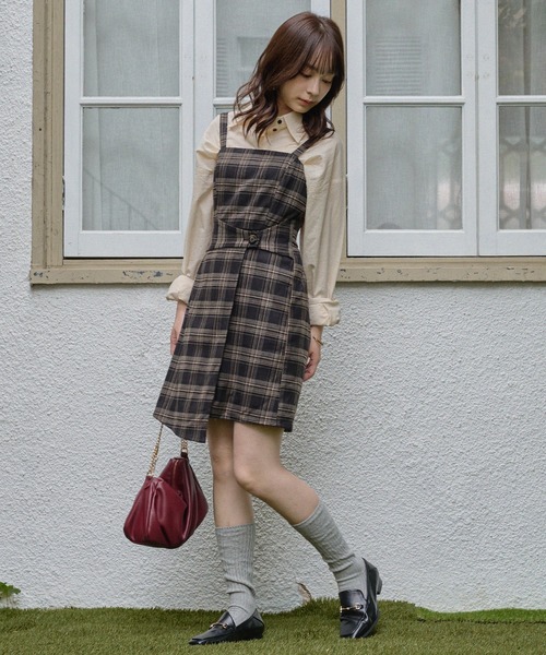 check mini onepiece / チェックミニワンピース（ワンピース）｜mideal