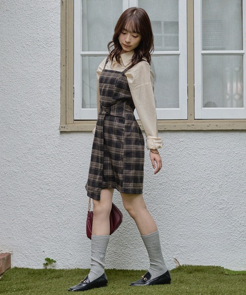 check mini onepiece / チェックミニワンピース（ワンピース）｜mideal