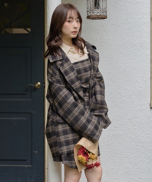 check mini onepiece / チェックミニワンピース（ワンピース）｜mideal