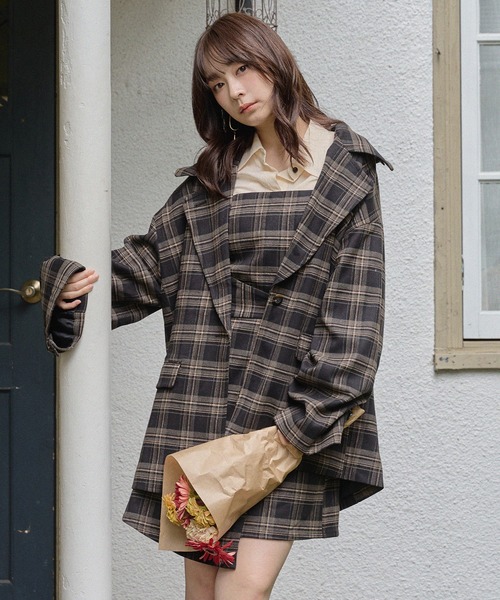 check mini onepiece / チェックミニワンピース（ワンピース）｜mideal