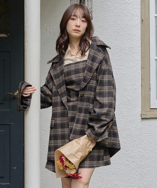 check mini onepiece / チェックミニワンピース（ワンピース）｜mideal