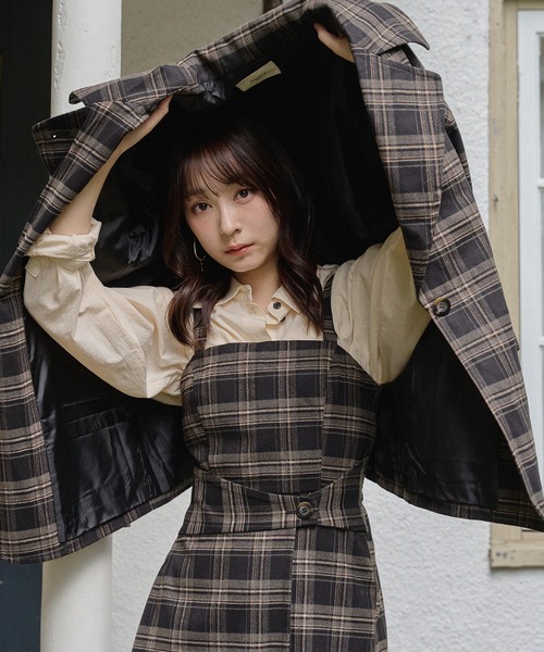 check mini onepiece / チェックミニワンピース（ワンピース）｜mideal
