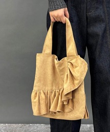 NICOLE white | フリルトートバッグ(ショルダーバッグ)