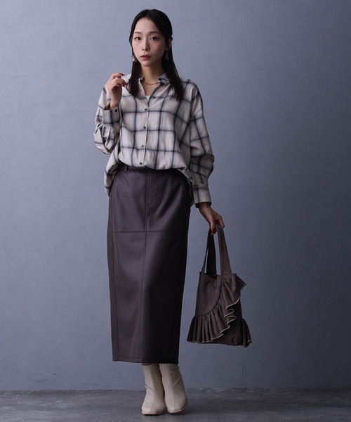 NICOLE white（ニコルホワイト）の「フリルトートバッグ（ショルダーバッグ・レディース・チャコール/ベージュ/ミント・FREE）」の13枚目の写真