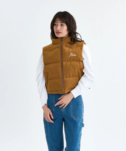 RVCA(ルーカ)の「RVCA レディース DEVON SUEDET PUFFER VEST ベスト 【2025年秋冬モデル】 @autumn/ルーカエコスエード中綿ベスト(ベスト・レディース・ブラック/ブラウン系その他・MEDIUM/SMALL/LARGE)」の8枚目の写真