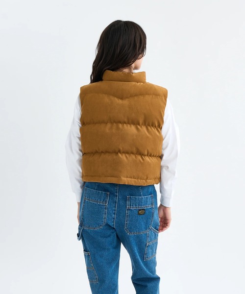 RVCA(ルーカ)の「RVCA レディース DEVON SUEDET PUFFER VEST ベスト 【2025年秋冬モデル】 @autumn/ルーカエコスエード中綿ベスト(ベスト・レディース・ブラック/ブラウン系その他・MEDIUM/SMALL/LARGE)」の9枚目の写真