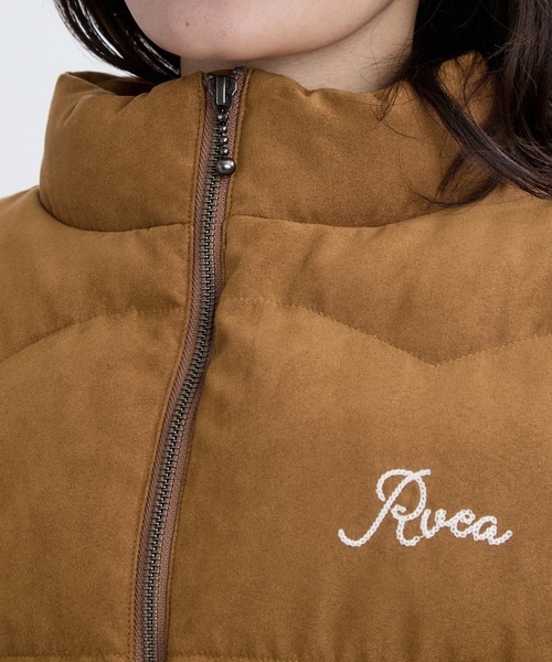 RVCA(ルーカ)の「RVCA レディース DEVON SUEDET PUFFER VEST ベスト 【2025年秋冬モデル】 @autumn/ルーカエコスエード中綿ベスト(ベスト・レディース・ブラック/ブラウン系その他・MEDIUM/SMALL/LARGE)」の10枚目の写真