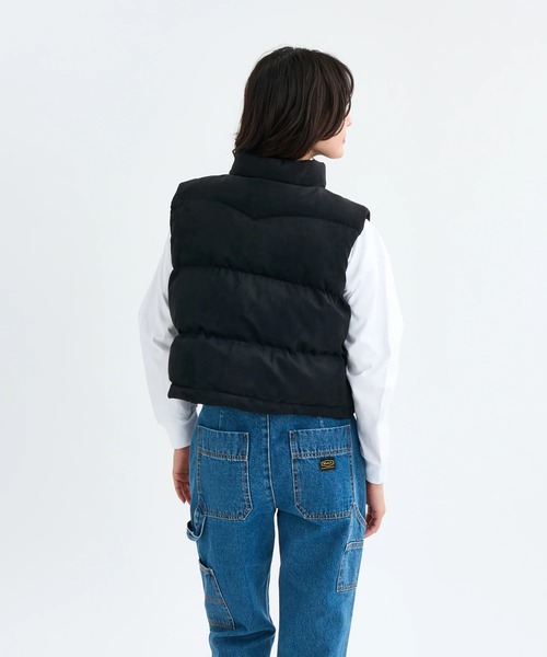 RVCA(ルーカ)の「RVCA レディース DEVON SUEDET PUFFER VEST ベスト 【2025年秋冬モデル】 @autumn/ルーカエコスエード中綿ベスト(ベスト・レディース・ブラック/ブラウン系その他・MEDIUM/SMALL/LARGE)」の3枚目の写真
