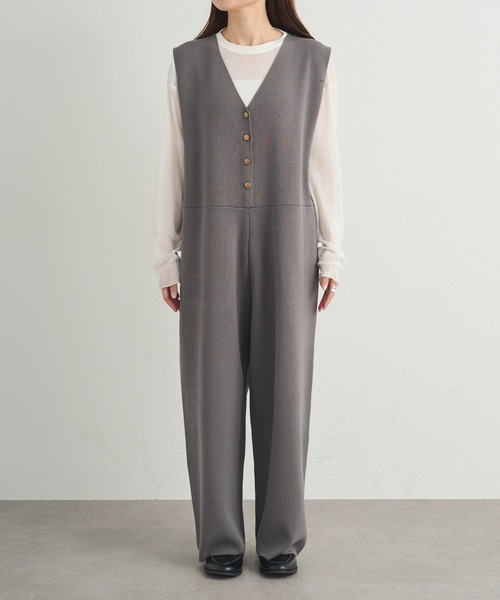 PUAL CE CIN（ピュアルセシン）の「【セットアップ対応】ニットサロペット（サロペット/オーバーオール・レディース・ブラック/グレー・FREE）」の22枚目の写真