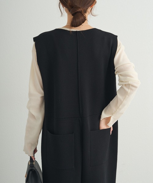 PUAL CE CIN（ピュアルセシン）の「【セットアップ対応】ニットサロペット（サロペット/オーバーオール・レディース・ブラック/グレー・FREE）」の11枚目の写真