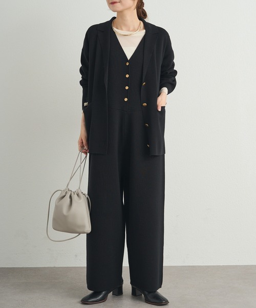 PUAL CE CIN（ピュアルセシン）の「【セットアップ対応】ニットサロペット（サロペット/オーバーオール・レディース・ブラック/グレー・FREE）」の17枚目の写真