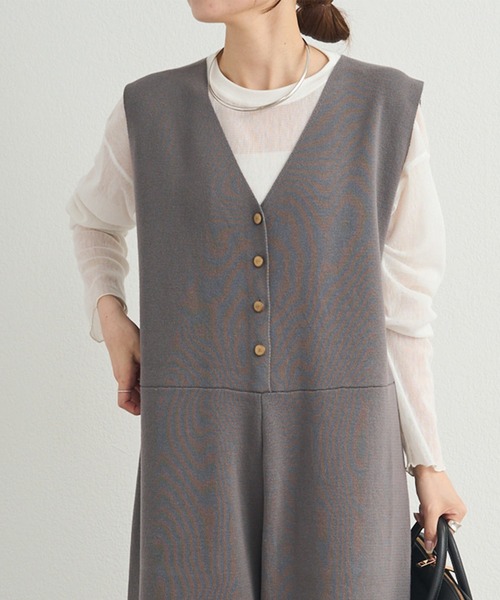 PUAL CE CIN（ピュアルセシン）の「【セットアップ対応】ニットサロペット（サロペット/オーバーオール・レディース・ブラック/グレー・FREE）」の21枚目の写真