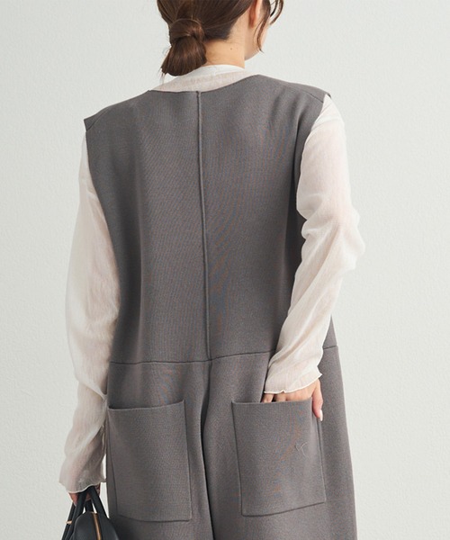 PUAL CE CIN（ピュアルセシン）の「【セットアップ対応】ニットサロペット（サロペット/オーバーオール・レディース・ブラック/グレー・FREE）」の12枚目の写真