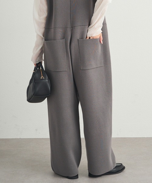 PUAL CE CIN（ピュアルセシン）の「【セットアップ対応】ニットサロペット（サロペット/オーバーオール・レディース・ブラック/グレー・FREE）」の9枚目の写真