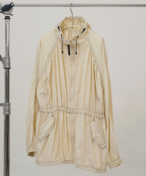 トゥデイフル Nylon Gather Blouson アイボリー　38 TODAYFUL Nylon Gather Blouson（ナイロンジャケット）｜BOICE FROM