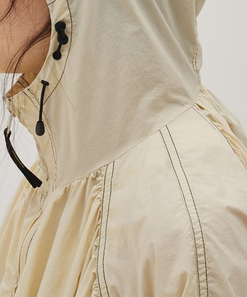 トゥデイフル Nylon Gather Blouson アイボリー　38 TODAYFUL/トゥデイフル】Nylon Gather Blouson/ナイロンギャザー