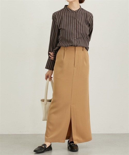 nissen（ニッセン）の「ワイドカフスオーバーサイズシャツ（シャツ/ブラウス・レディース・ブルー/グリーン/ブラウン・M/L/LL）」の14枚目の写真