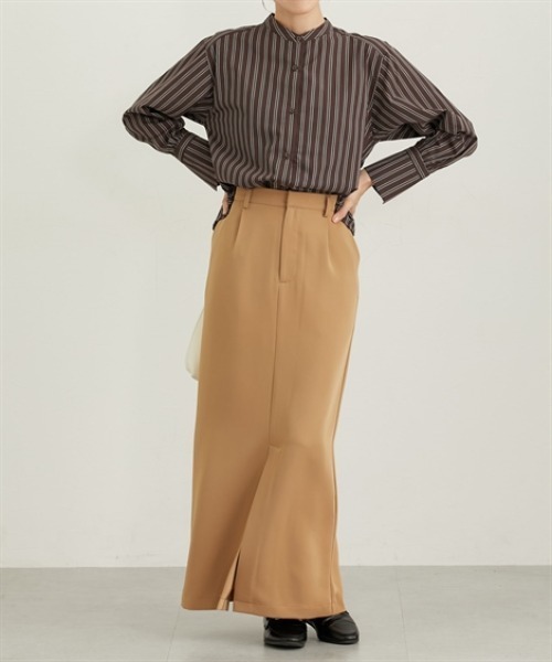 nissen（ニッセン）の「ワイドカフスオーバーサイズシャツ（シャツ/ブラウス・レディース・ブルー/グリーン/ブラウン・M/L/LL）」の15枚目の写真