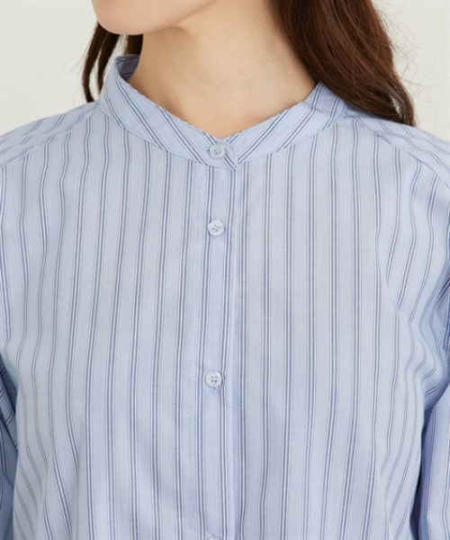 nissen（ニッセン）の「ワイドカフスオーバーサイズシャツ（シャツ/ブラウス・レディース・ブルー/グリーン/ブラウン・M/L/LL）」の16枚目の写真