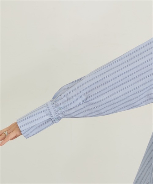 nissen（ニッセン）の「ワイドカフスオーバーサイズシャツ（シャツ/ブラウス・レディース・ブルー/グリーン/ブラウン・M/L/LL）」の19枚目の写真