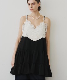 LA BELLE ETUDE（ラベルエチュード）の「モチーフレースAラインキャミチュニック（ワンピース）」