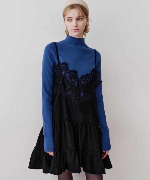 LA BELLE ETUDE（ラベルエチュード）の「モチーフレースAラインキャミチュニック（ワンピース・レディース・ブラック/その他・FREE）」の19枚目の写真