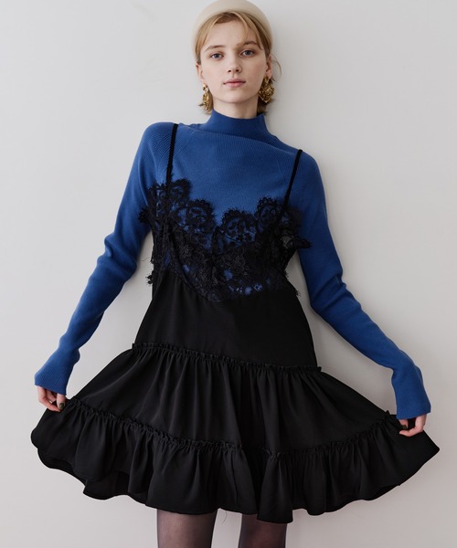 モチーフレースAラインキャミチュニック（ワンピース）｜LA BELLE