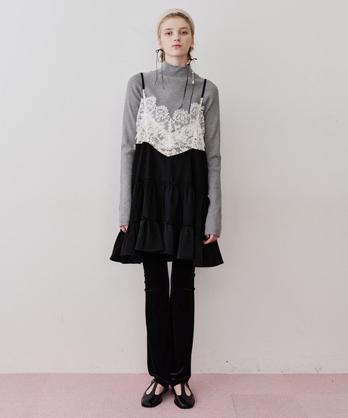 モチーフレースAラインキャミチュニック（ワンピース）｜LA BELLE