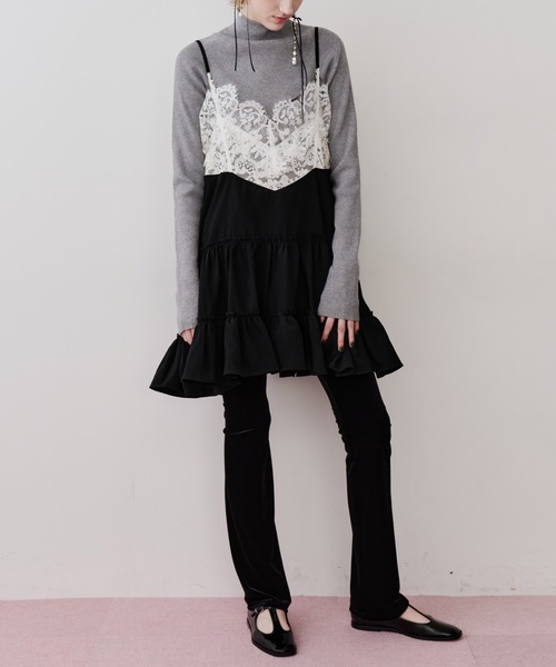 モチーフレースAラインキャミチュニック（ワンピース）｜LA BELLE