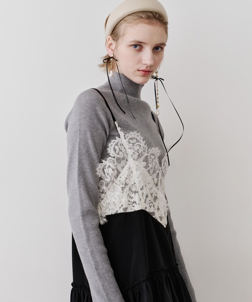 モチーフレースAラインキャミチュニック（ワンピース）｜LA BELLE