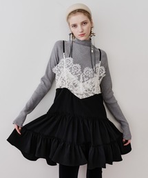 LA BELLE ETUDE（ラベルエチュード）の「モチーフレースAラインキャミチュニック（ワンピース）」