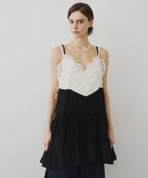 モチーフレースAラインキャミチュニック（ワンピース）｜LA BELLE