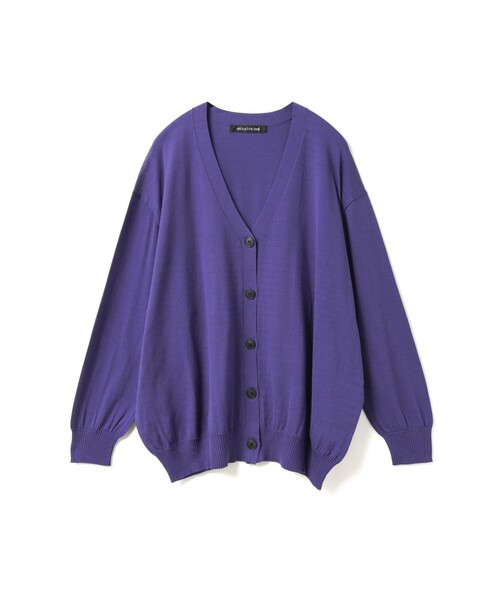 mizuiroind（ミズイロインド）の「mizuiro ind Vネックワイドカーディガン（カーディガン/ボレロ・レディース・ブラック/アイボリー/ネイビー/パープル・FREE）」の4枚目の写真