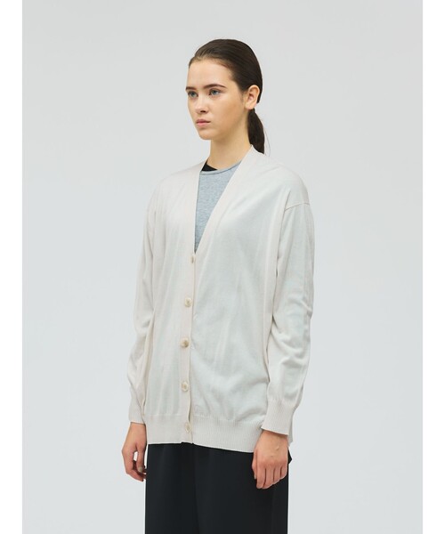 mizuiroind（ミズイロインド）の「mizuiro ind Vネックワイドカーディガン（カーディガン/ボレロ・レディース・ブラック/アイボリー/ネイビー/パープル・FREE）」の9枚目の写真