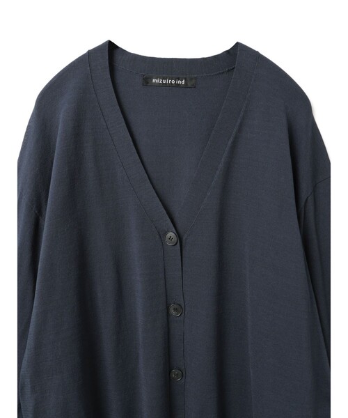 mizuiroind（ミズイロインド）の「mizuiro ind Vネックワイドカーディガン（カーディガン/ボレロ・レディース・ブラック/アイボリー/ネイビー/パープル・FREE）」の16枚目の写真