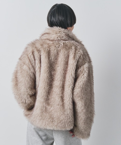 HIPANDA ベージュ ジャケット ファー付き✨新品タグ付き✨((セール))✨ セール】ダブルジップファージャケット（その他アウター）｜bita